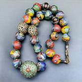 Beautiful Old Tibetan Trade Jewelry With Coral & Turquoise Necklace